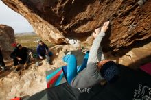 Bouldering in Hueco Tanks on 11/27/2019 with Blue Lizard Climbing and Yoga

Filename: SRM_20191127_1003380.jpg
Aperture: f/8.0
Shutter Speed: 1/250
Body: Canon EOS-1D Mark II
Lens: Canon EF 16-35mm f/2.8 L