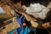 Bouldering in Hueco Tanks on 11/27/2019 with Blue Lizard Climbing and Yoga

Filename: SRM_20191127_1004250.jpg
Aperture: f/10.0
Shutter Speed: 1/250
Body: Canon EOS-1D Mark II
Lens: Canon EF 16-35mm f/2.8 L