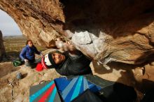 Bouldering in Hueco Tanks on 11/27/2019 with Blue Lizard Climbing and Yoga

Filename: SRM_20191127_1004520.jpg
Aperture: f/9.0
Shutter Speed: 1/250
Body: Canon EOS-1D Mark II
Lens: Canon EF 16-35mm f/2.8 L