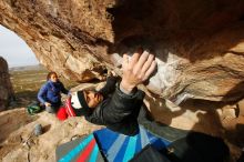 Bouldering in Hueco Tanks on 11/27/2019 with Blue Lizard Climbing and Yoga

Filename: SRM_20191127_1004521.jpg
Aperture: f/8.0
Shutter Speed: 1/250
Body: Canon EOS-1D Mark II
Lens: Canon EF 16-35mm f/2.8 L