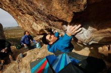 Bouldering in Hueco Tanks on 11/27/2019 with Blue Lizard Climbing and Yoga

Filename: SRM_20191127_1005230.jpg
Aperture: f/10.0
Shutter Speed: 1/250
Body: Canon EOS-1D Mark II
Lens: Canon EF 16-35mm f/2.8 L