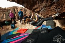 Bouldering in Hueco Tanks on 11/27/2019 with Blue Lizard Climbing and Yoga

Filename: SRM_20191127_1005560.jpg
Aperture: f/7.1
Shutter Speed: 1/250
Body: Canon EOS-1D Mark II
Lens: Canon EF 16-35mm f/2.8 L