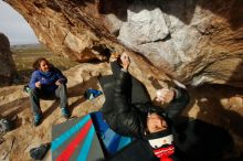 Bouldering in Hueco Tanks on 11/27/2019 with Blue Lizard Climbing and Yoga

Filename: SRM_20191127_1008530.jpg
Aperture: f/9.0
Shutter Speed: 1/250
Body: Canon EOS-1D Mark II
Lens: Canon EF 16-35mm f/2.8 L