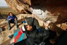 Bouldering in Hueco Tanks on 11/27/2019 with Blue Lizard Climbing and Yoga

Filename: SRM_20191127_1008550.jpg
Aperture: f/8.0
Shutter Speed: 1/250
Body: Canon EOS-1D Mark II
Lens: Canon EF 16-35mm f/2.8 L