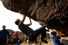 Bouldering in Hueco Tanks on 11/27/2019 with Blue Lizard Climbing and Yoga

Filename: SRM_20191127_1010291.jpg
Aperture: f/8.0
Shutter Speed: 1/250
Body: Canon EOS-1D Mark II
Lens: Canon EF 16-35mm f/2.8 L