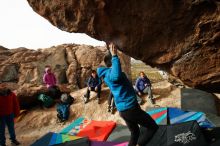 Bouldering in Hueco Tanks on 11/27/2019 with Blue Lizard Climbing and Yoga

Filename: SRM_20191127_1013520.jpg
Aperture: f/8.0
Shutter Speed: 1/250
Body: Canon EOS-1D Mark II
Lens: Canon EF 16-35mm f/2.8 L
