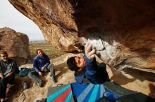 Bouldering in Hueco Tanks on 11/27/2019 with Blue Lizard Climbing and Yoga

Filename: SRM_20191127_1014120.jpg
Aperture: f/8.0
Shutter Speed: 1/250
Body: Canon EOS-1D Mark II
Lens: Canon EF 16-35mm f/2.8 L