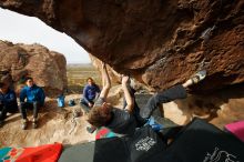 Bouldering in Hueco Tanks on 11/27/2019 with Blue Lizard Climbing and Yoga

Filename: SRM_20191127_1014430.jpg
Aperture: f/8.0
Shutter Speed: 1/250
Body: Canon EOS-1D Mark II
Lens: Canon EF 16-35mm f/2.8 L