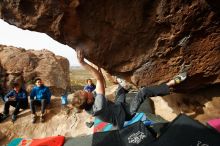 Bouldering in Hueco Tanks on 11/27/2019 with Blue Lizard Climbing and Yoga

Filename: SRM_20191127_1014440.jpg
Aperture: f/7.1
Shutter Speed: 1/250
Body: Canon EOS-1D Mark II
Lens: Canon EF 16-35mm f/2.8 L