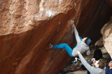 Bouldering in Hueco Tanks on 11/27/2019 with Blue Lizard Climbing and Yoga

Filename: SRM_20191127_1036030.jpg
Aperture: f/4.5
Shutter Speed: 1/250
Body: Canon EOS-1D Mark II
Lens: Canon EF 50mm f/1.8 II