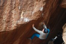 Bouldering in Hueco Tanks on 11/27/2019 with Blue Lizard Climbing and Yoga

Filename: SRM_20191127_1036340.jpg
Aperture: f/4.0
Shutter Speed: 1/250
Body: Canon EOS-1D Mark II
Lens: Canon EF 50mm f/1.8 II