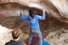 Bouldering in Hueco Tanks on 11/27/2019 with Blue Lizard Climbing and Yoga

Filename: SRM_20191127_1040551.jpg
Aperture: f/2.5
Shutter Speed: 1/250
Body: Canon EOS-1D Mark II
Lens: Canon EF 50mm f/1.8 II