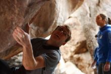 Bouldering in Hueco Tanks on 11/27/2019 with Blue Lizard Climbing and Yoga

Filename: SRM_20191127_1046020.jpg
Aperture: f/2.8
Shutter Speed: 1/250
Body: Canon EOS-1D Mark II
Lens: Canon EF 50mm f/1.8 II