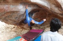 Bouldering in Hueco Tanks on 11/27/2019 with Blue Lizard Climbing and Yoga

Filename: SRM_20191127_1050481.jpg
Aperture: f/2.8
Shutter Speed: 1/250
Body: Canon EOS-1D Mark II
Lens: Canon EF 50mm f/1.8 II