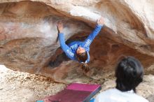 Bouldering in Hueco Tanks on 11/27/2019 with Blue Lizard Climbing and Yoga

Filename: SRM_20191127_1050490.jpg
Aperture: f/2.8
Shutter Speed: 1/250
Body: Canon EOS-1D Mark II
Lens: Canon EF 50mm f/1.8 II