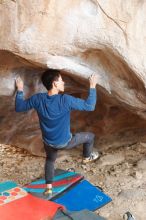 Bouldering in Hueco Tanks on 11/27/2019 with Blue Lizard Climbing and Yoga

Filename: SRM_20191127_1056070.jpg
Aperture: f/3.2
Shutter Speed: 1/250
Body: Canon EOS-1D Mark II
Lens: Canon EF 50mm f/1.8 II