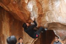 Bouldering in Hueco Tanks on 11/27/2019 with Blue Lizard Climbing and Yoga

Filename: SRM_20191127_1058470.jpg
Aperture: f/3.2
Shutter Speed: 1/250
Body: Canon EOS-1D Mark II
Lens: Canon EF 50mm f/1.8 II