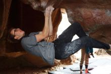 Bouldering in Hueco Tanks on 11/27/2019 with Blue Lizard Climbing and Yoga

Filename: SRM_20191127_1102300.jpg
Aperture: f/4.5
Shutter Speed: 1/250
Body: Canon EOS-1D Mark II
Lens: Canon EF 50mm f/1.8 II