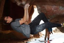 Bouldering in Hueco Tanks on 11/27/2019 with Blue Lizard Climbing and Yoga

Filename: SRM_20191127_1102301.jpg
Aperture: f/4.5
Shutter Speed: 1/250
Body: Canon EOS-1D Mark II
Lens: Canon EF 50mm f/1.8 II
