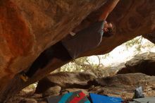 Bouldering in Hueco Tanks on 11/27/2019 with Blue Lizard Climbing and Yoga

Filename: SRM_20191127_1108270.jpg
Aperture: f/4.5
Shutter Speed: 1/320
Body: Canon EOS-1D Mark II
Lens: Canon EF 50mm f/1.8 II