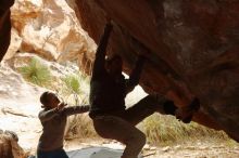 Bouldering in Hueco Tanks on 11/27/2019 with Blue Lizard Climbing and Yoga

Filename: SRM_20191127_1116471.jpg
Aperture: f/5.6
Shutter Speed: 1/320
Body: Canon EOS-1D Mark II
Lens: Canon EF 50mm f/1.8 II