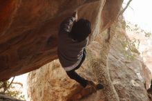 Bouldering in Hueco Tanks on 11/27/2019 with Blue Lizard Climbing and Yoga

Filename: SRM_20191127_1118440.jpg
Aperture: f/4.5
Shutter Speed: 1/320
Body: Canon EOS-1D Mark II
Lens: Canon EF 50mm f/1.8 II