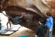 Bouldering in Hueco Tanks on 11/27/2019 with Blue Lizard Climbing and Yoga

Filename: SRM_20191127_1122410.jpg
Aperture: f/5.0
Shutter Speed: 1/250
Body: Canon EOS-1D Mark II
Lens: Canon EF 50mm f/1.8 II