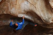 Bouldering in Hueco Tanks on 11/27/2019 with Blue Lizard Climbing and Yoga

Filename: SRM_20191127_1123250.jpg
Aperture: f/4.5
Shutter Speed: 1/250
Body: Canon EOS-1D Mark II
Lens: Canon EF 50mm f/1.8 II