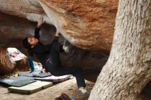Bouldering in Hueco Tanks on 11/27/2019 with Blue Lizard Climbing and Yoga

Filename: SRM_20191127_1124180.jpg
Aperture: f/5.0
Shutter Speed: 1/250
Body: Canon EOS-1D Mark II
Lens: Canon EF 50mm f/1.8 II