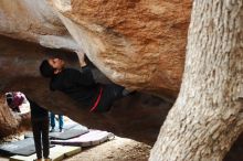 Bouldering in Hueco Tanks on 11/27/2019 with Blue Lizard Climbing and Yoga

Filename: SRM_20191127_1127121.jpg
Aperture: f/5.0
Shutter Speed: 1/250
Body: Canon EOS-1D Mark II
Lens: Canon EF 50mm f/1.8 II