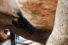 Bouldering in Hueco Tanks on 11/27/2019 with Blue Lizard Climbing and Yoga

Filename: SRM_20191127_1127140.jpg
Aperture: f/5.0
Shutter Speed: 1/250
Body: Canon EOS-1D Mark II
Lens: Canon EF 50mm f/1.8 II