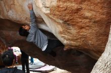 Bouldering in Hueco Tanks on 11/27/2019 with Blue Lizard Climbing and Yoga

Filename: SRM_20191127_1129060.jpg
Aperture: f/5.0
Shutter Speed: 1/250
Body: Canon EOS-1D Mark II
Lens: Canon EF 50mm f/1.8 II