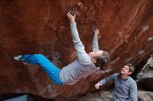 Bouldering in Hueco Tanks on 11/27/2019 with Blue Lizard Climbing and Yoga

Filename: SRM_20191127_1221061.jpg
Aperture: f/5.0
Shutter Speed: 1/250
Body: Canon EOS-1D Mark II
Lens: Canon EF 16-35mm f/2.8 L