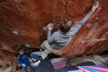Bouldering in Hueco Tanks on 11/27/2019 with Blue Lizard Climbing and Yoga

Filename: SRM_20191127_1223340.jpg
Aperture: f/4.0
Shutter Speed: 1/250
Body: Canon EOS-1D Mark II
Lens: Canon EF 16-35mm f/2.8 L