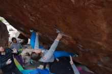 Bouldering in Hueco Tanks on 11/27/2019 with Blue Lizard Climbing and Yoga

Filename: SRM_20191127_1225040.jpg
Aperture: f/7.1
Shutter Speed: 1/250
Body: Canon EOS-1D Mark II
Lens: Canon EF 16-35mm f/2.8 L