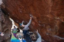 Bouldering in Hueco Tanks on 11/27/2019 with Blue Lizard Climbing and Yoga

Filename: SRM_20191127_1227480.jpg
Aperture: f/5.6
Shutter Speed: 1/250
Body: Canon EOS-1D Mark II
Lens: Canon EF 16-35mm f/2.8 L