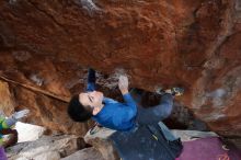 Bouldering in Hueco Tanks on 11/27/2019 with Blue Lizard Climbing and Yoga

Filename: SRM_20191127_1233440.jpg
Aperture: f/3.2
Shutter Speed: 1/250
Body: Canon EOS-1D Mark II
Lens: Canon EF 16-35mm f/2.8 L