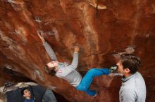 Bouldering in Hueco Tanks on 11/27/2019 with Blue Lizard Climbing and Yoga

Filename: SRM_20191127_1237490.jpg
Aperture: f/3.5
Shutter Speed: 1/250
Body: Canon EOS-1D Mark II
Lens: Canon EF 16-35mm f/2.8 L