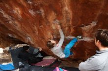 Bouldering in Hueco Tanks on 11/27/2019 with Blue Lizard Climbing and Yoga

Filename: SRM_20191127_1240050.jpg
Aperture: f/3.5
Shutter Speed: 1/250
Body: Canon EOS-1D Mark II
Lens: Canon EF 16-35mm f/2.8 L