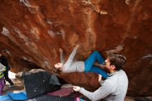 Bouldering in Hueco Tanks on 11/27/2019 with Blue Lizard Climbing and Yoga

Filename: SRM_20191127_1240101.jpg
Aperture: f/3.5
Shutter Speed: 1/250
Body: Canon EOS-1D Mark II
Lens: Canon EF 16-35mm f/2.8 L