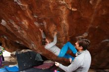 Bouldering in Hueco Tanks on 11/27/2019 with Blue Lizard Climbing and Yoga

Filename: SRM_20191127_1240120.jpg
Aperture: f/3.5
Shutter Speed: 1/250
Body: Canon EOS-1D Mark II
Lens: Canon EF 16-35mm f/2.8 L