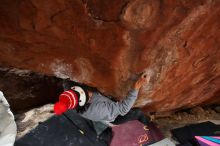 Bouldering in Hueco Tanks on 11/27/2019 with Blue Lizard Climbing and Yoga

Filename: SRM_20191127_1308080.jpg
Aperture: f/2.8
Shutter Speed: 1/250
Body: Canon EOS-1D Mark II
Lens: Canon EF 16-35mm f/2.8 L