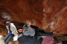 Bouldering in Hueco Tanks on 11/27/2019 with Blue Lizard Climbing and Yoga

Filename: SRM_20191127_1308111.jpg
Aperture: f/2.8
Shutter Speed: 1/250
Body: Canon EOS-1D Mark II
Lens: Canon EF 16-35mm f/2.8 L