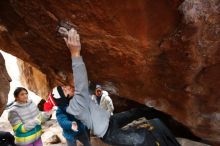 Bouldering in Hueco Tanks on 11/27/2019 with Blue Lizard Climbing and Yoga

Filename: SRM_20191127_1310151.jpg
Aperture: f/3.2
Shutter Speed: 1/250
Body: Canon EOS-1D Mark II
Lens: Canon EF 16-35mm f/2.8 L