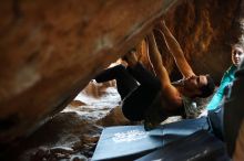 Bouldering in Hueco Tanks on 11/29/2019 with Blue Lizard Climbing and Yoga

Filename: SRM_20191129_1157380.jpg
Aperture: f/1.8
Shutter Speed: 1/125
Body: Canon EOS-1D Mark II
Lens: Canon EF 50mm f/1.8 II