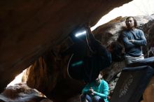 Bouldering in Hueco Tanks on 11/29/2019 with Blue Lizard Climbing and Yoga

Filename: SRM_20191129_1201590.jpg
Aperture: f/2.2
Shutter Speed: 1/250
Body: Canon EOS-1D Mark II
Lens: Canon EF 50mm f/1.8 II