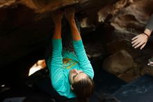Bouldering in Hueco Tanks on 11/29/2019 with Blue Lizard Climbing and Yoga

Filename: SRM_20191129_1204381.jpg
Aperture: f/2.8
Shutter Speed: 1/250
Body: Canon EOS-1D Mark II
Lens: Canon EF 50mm f/1.8 II