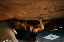 Bouldering in Hueco Tanks on 11/29/2019 with Blue Lizard Climbing and Yoga

Filename: SRM_20191129_1207420.jpg
Aperture: f/1.8
Shutter Speed: 1/125
Body: Canon EOS-1D Mark II
Lens: Canon EF 50mm f/1.8 II