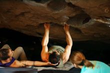 Bouldering in Hueco Tanks on 11/29/2019 with Blue Lizard Climbing and Yoga

Filename: SRM_20191129_1210270.jpg
Aperture: f/2.0
Shutter Speed: 1/250
Body: Canon EOS-1D Mark II
Lens: Canon EF 50mm f/1.8 II