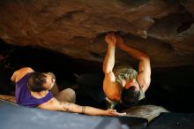 Bouldering in Hueco Tanks on 11/29/2019 with Blue Lizard Climbing and Yoga

Filename: SRM_20191129_1212010.jpg
Aperture: f/1.8
Shutter Speed: 1/250
Body: Canon EOS-1D Mark II
Lens: Canon EF 50mm f/1.8 II